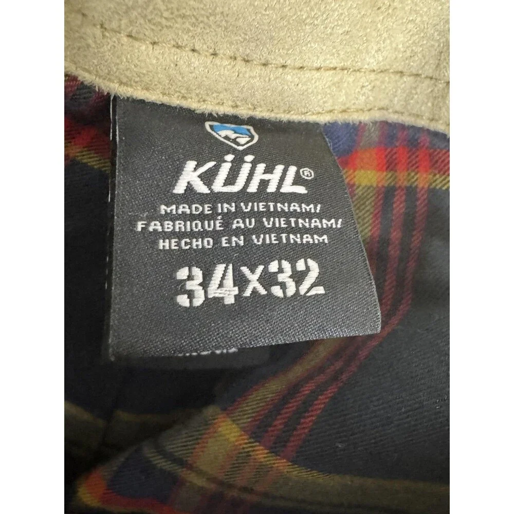 Kuhl Hot Rydr Pants Mens 34x32 Brown Flannel Lined Stretch Winter Workwear